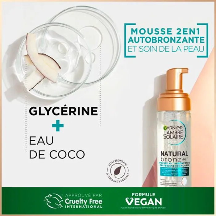 Miniature 3 de Mousse autobronzante transparente - Enrichie à l'huile de coco GARNIER